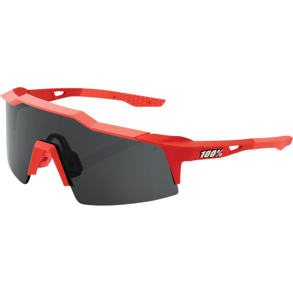 100% Speedcraft SL Performance Sunglasses (Soft Tact Coral Orange, Smoke Lens)