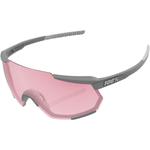 100% Racetrap Performance Sunglasses (Soft Tact Stone Gray, HiPER Coral Pink Lens)