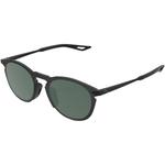100% Legere Round UltraCarbon Sunglasses (Matte Black, Gray Green Lens)