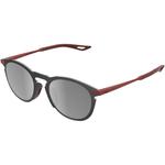100% Legere Round UltraCarbon Sunglasses (Soft Tact Crimson, HiPER Silver Mirror Lens)