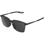 100% Legere Square UltraCarbon Sunglasses (Polished Black, Smoke Lens)