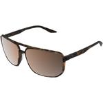 100% Konnor Square Aviator Sunglasses (Soft Tact Havana Tortoise - Bronze PeakPolar Lens)
