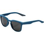 100% Hudson Sunglasses (Soft Tact Blue, Smoke Lens)