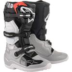 Alpinestars Youth Tech 7S Boots (Black / Silver / White / Gold)