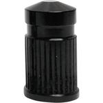 Avon Grips Valve Stem Cap - Round - Black Anodized