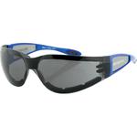 Bobster Shield II Sunglasses (Blue / Black, Smoke Lens)
