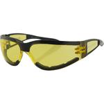 Bobster Shield II Sunglasses (Gloss Black, Yellow Lens)