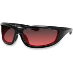 Bobster Charger Sunglasses (Gloss Black, Rose Lens)