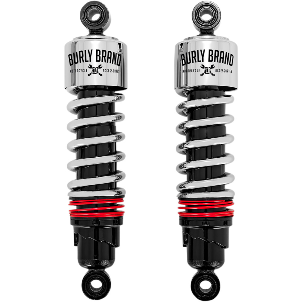 Burly Brand Slammer Plus Shocks - Chrome - FLH-BUR 1310-1965