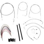 Burly Brand Complete Stainless Braided Handlebar Cable/Brake Line Kit For 14