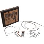 Burly Brand Complete Stainless Braided Handlebar Cable/Brake Line Kit For 14