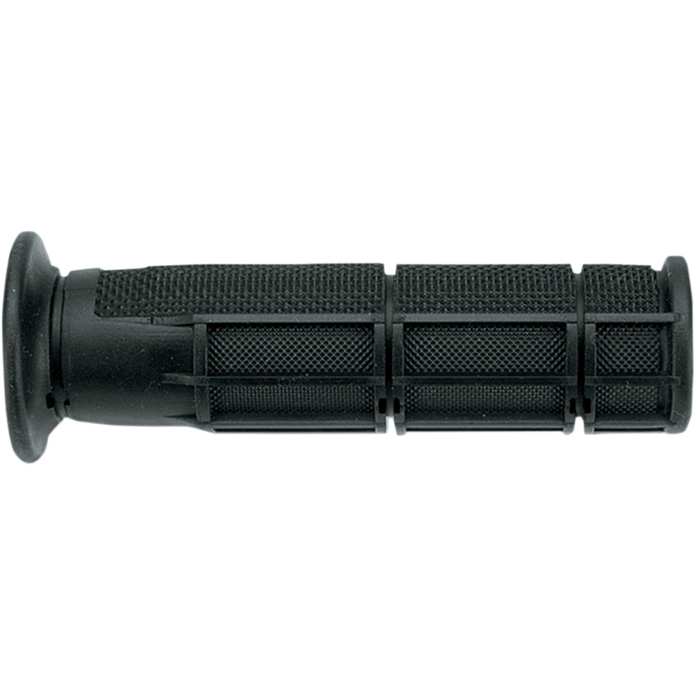 Domino Black Victor Half Waffle ATV Grips-DNO 0630-1553