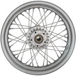 Drag Specialties 40-Spoke Laced Wheel - Chrome - Front - 16 x 3