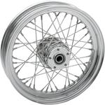 Drag Specialties 40-Spoke Laced Wheel - Chrome - Rear - 16 x 3