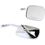 Drag Specialties Rectangle Mirrors - Short - Chrome