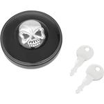 Drag Specialties Skull Locking Gas Cap - Black - Vented