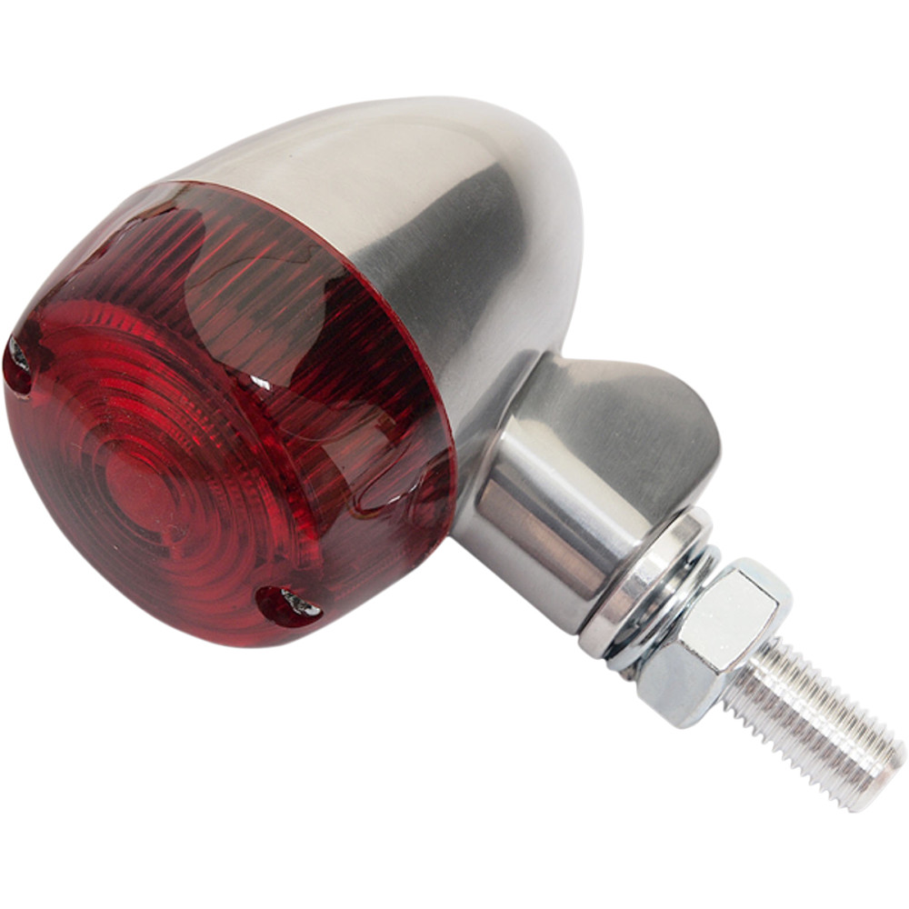 K&S Technologies Marker Light - Single Filament - Aluminum/Red - Style 1
