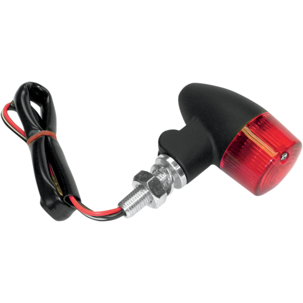 K&S Technologies Marker Light - Single Filament - Black/Red - Style 2