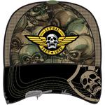 Lethal Threat Army Skull Adjustable Hat (Black / Camouflage)