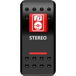 Moose Utility Division Rocker Switch - Stereo - Red
