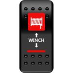 Moose Utility Division Rocker Switch -Winch - Red