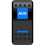 Moose Utility Division Rocker Switch - Auxilary Power - Blue