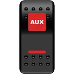 Moose Utility Division Rocker Switch - Auxilary Power - Red
