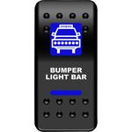 Moose Utility Division Rocker Switch - Bumper Light Bar - Blue