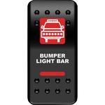 Moose Utility Division Rocker switch - Bumper Light Bar - Red
