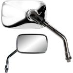 Parts Unlimited Mini Rectangular Mirror - Chrome