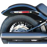 Paul Yaffe Bagger Nation Fender and Frenched-In LED License Plate Kit - Gloss Black Frame - FXBB