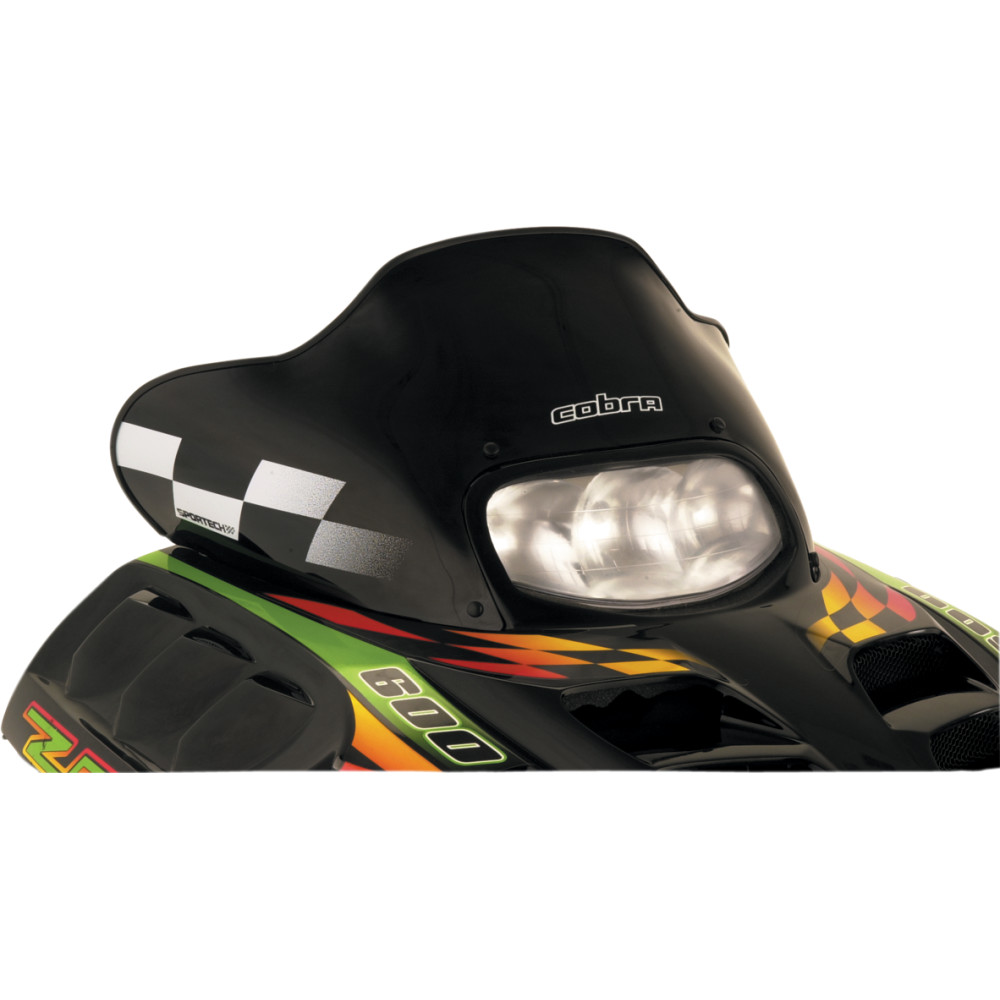 Powermadd Cobra Windshield 13" Arctic Cat (Black / White