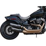 S&S Cycle Ceramic Black Grand National Mufflers for Fat Bob