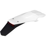 UFO Enduro Rear Fender - W/Light - White.