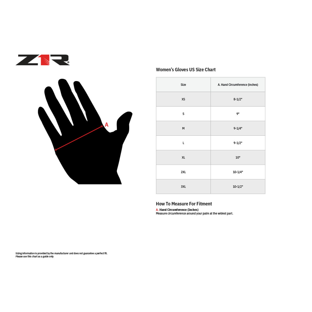Z1R Mill D30® Gloves (Black)-Z1R 3302-0787-1P
