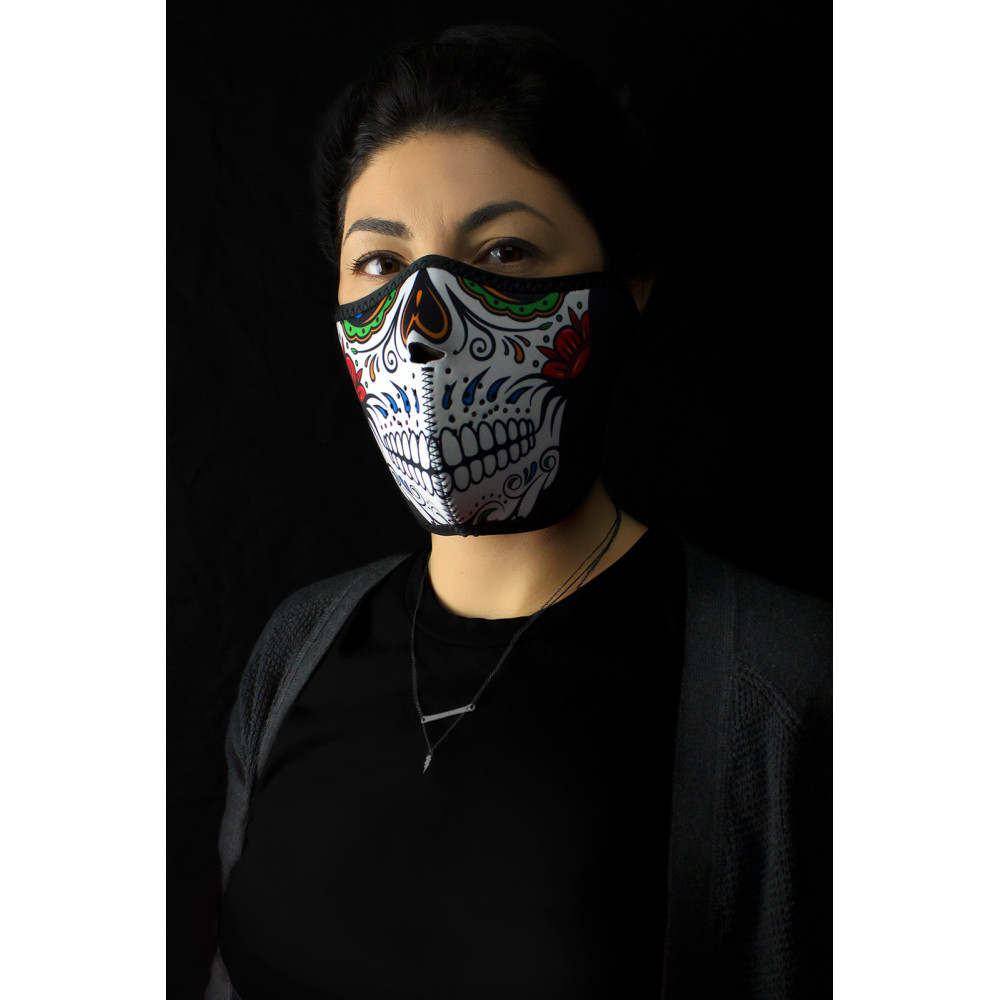 Zan Headgear HalfFace Mask (Muerte Skull Green / Black