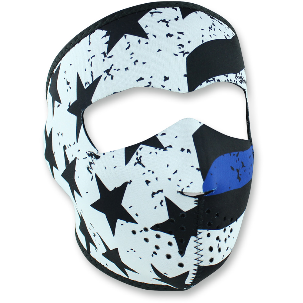 Zan Headgear Neoprene Full-Face Mask (Thin Blue Line - Black