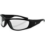 Zan Headgear Iowa Sunglasses (Gloss Black, Clear Lens)